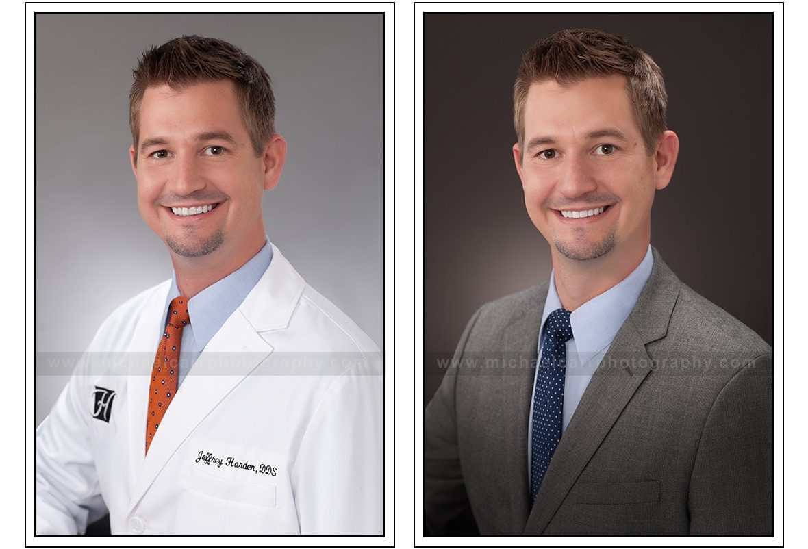 Houston Doctor Headshots with and without Coat