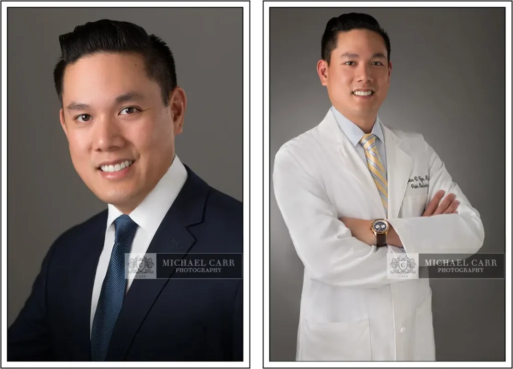 Houston Headshot Photographer Professional portrait of physician photographed for conference speaking engagement materials