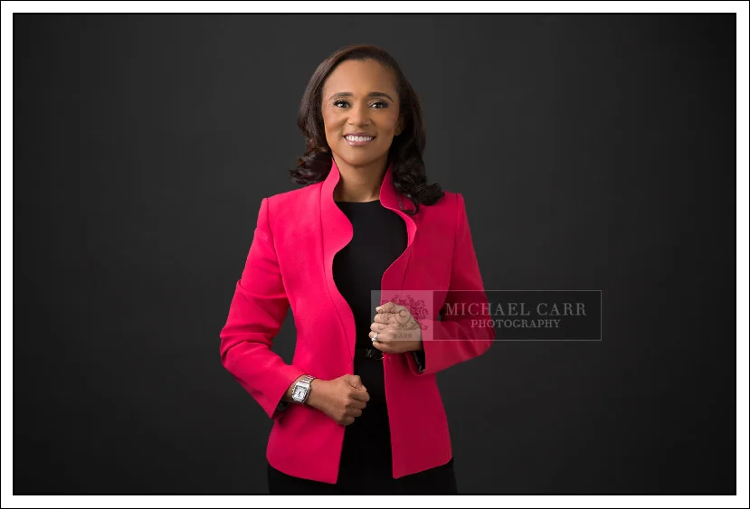 In studio woman corporate headshots