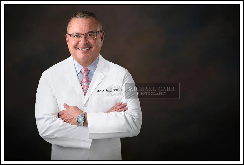 Houston Headshot Photographer Professional physician portrait photographed for Houston medical practice website