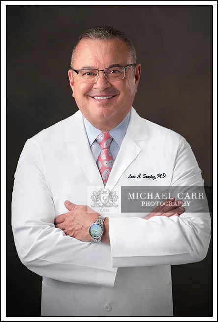 Houston Headshot Photographer Professional physician portrait photographed for Houston medical practice website.