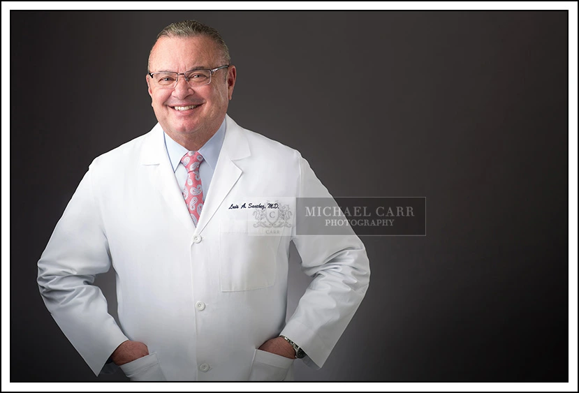 Houston Headshot Photographer Physician branding portrait designed for practice website and LinkedIn profile