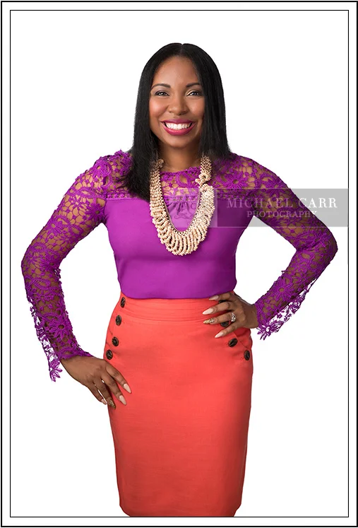 Houston personal branding business portrait of woman in colorful professional attire