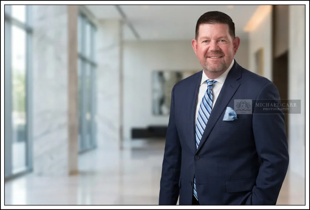 On location corporate portrait at Houston office